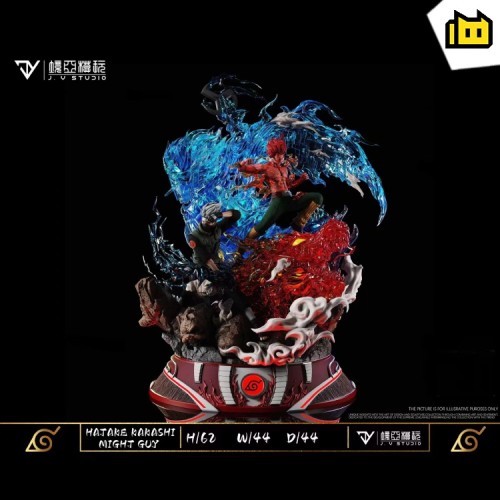 【In Stock】J.Y Studio Naruto The Fourth Ninja War Hatake Kakashi & Might Guy Resin Statue