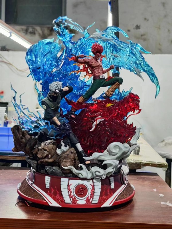 【In Stock】J.Y Studio Naruto The Fourth Ninja War Hatake Kakashi & Might Guy Resin Statue