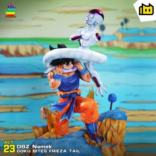 【In Stock】JacksDo Dragon Ball Z Namek ACT.23 Goku bites Frieza Tail Resin Statue