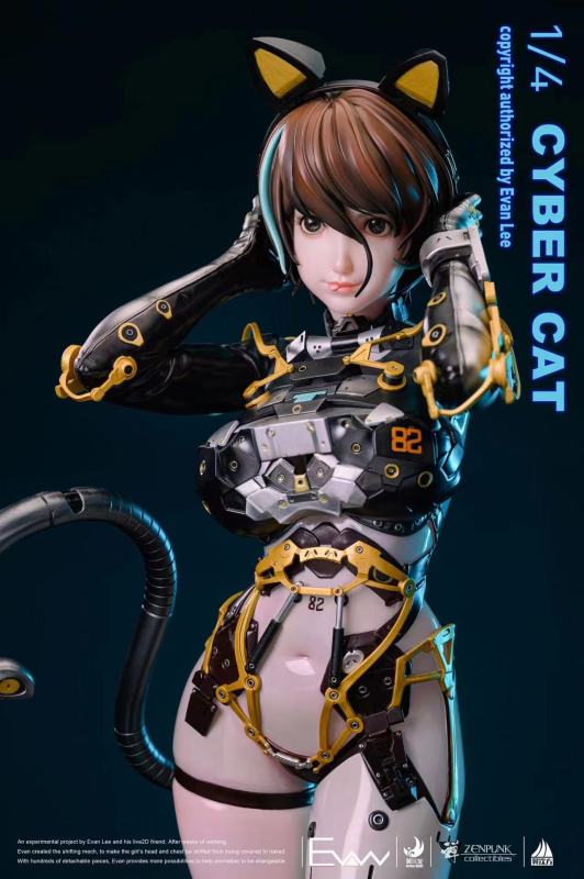 【In Stock】Evan Lee Cyber Cat 1/4 Resin Statue (Copyright)