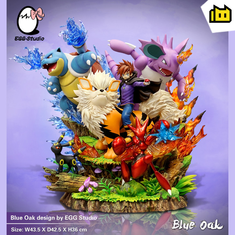 【In Stock】EGG-Studio Pokemon Blue Oak family photo Resin statue