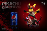 【Pre order】WanJie Studio Pokemon Pikachu Cos Chainsaw Man-Denji Resin Statue