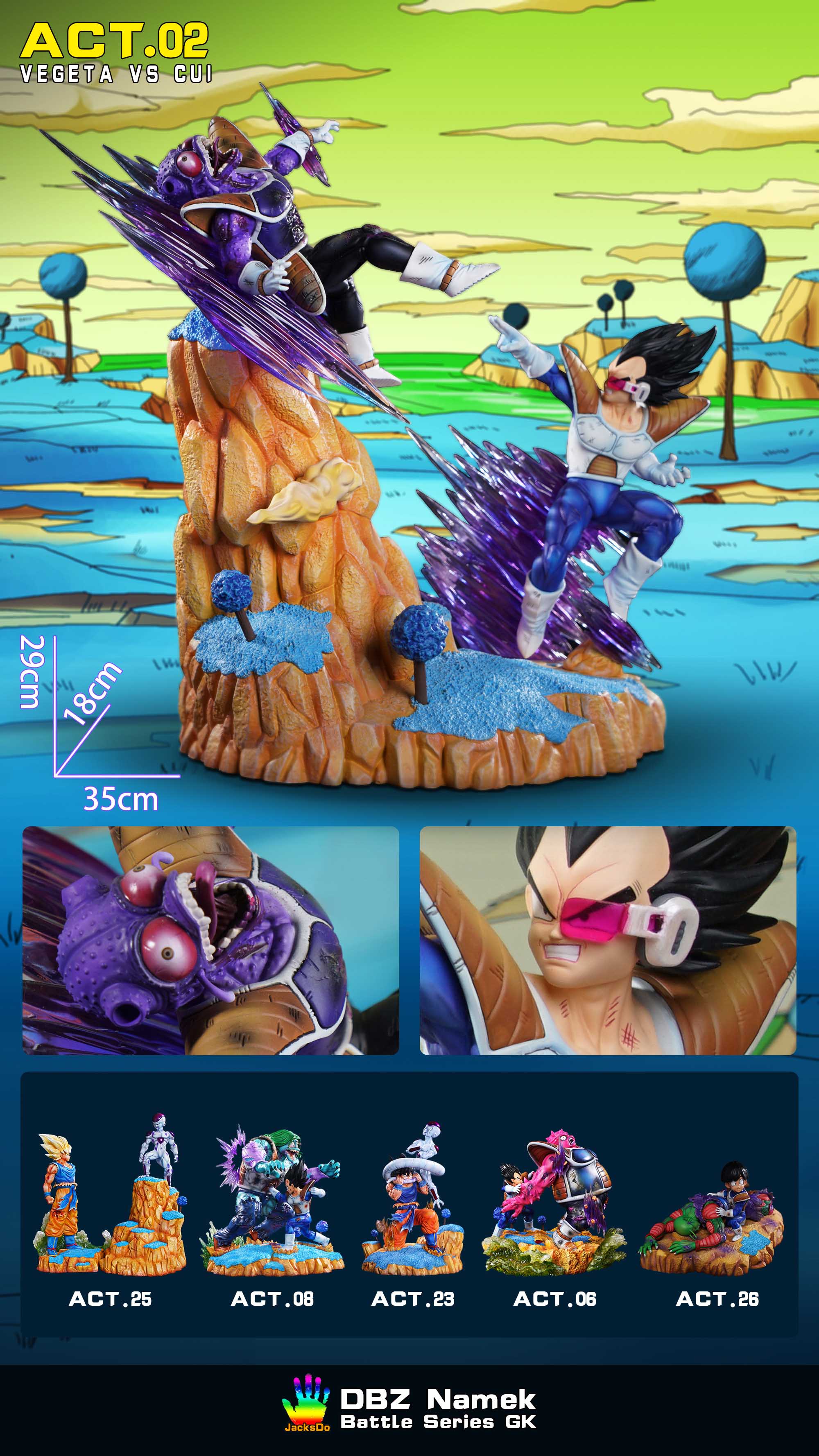 Figura Vegeta-goku-freezer Dragon Ball Z 10 Cm. | Cuotas sin interés