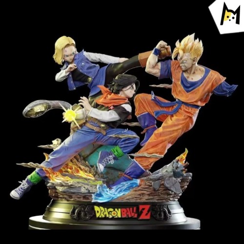 【In Stock】KD Collectibles Dragon Ball Z Android 17 18 VS Future Gohan 1/4 Scale Resin Statue