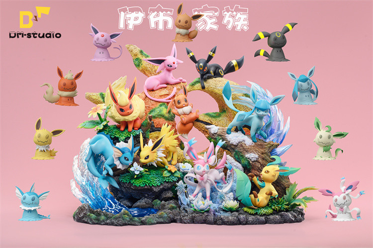 【In Stock】DM-STUDIO Pokemon Eevee family Resin Statue