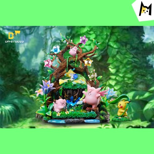 【Pre order】DM-STUDIO Pokemon ecological series Clefairy&Jirachi Resin Statue