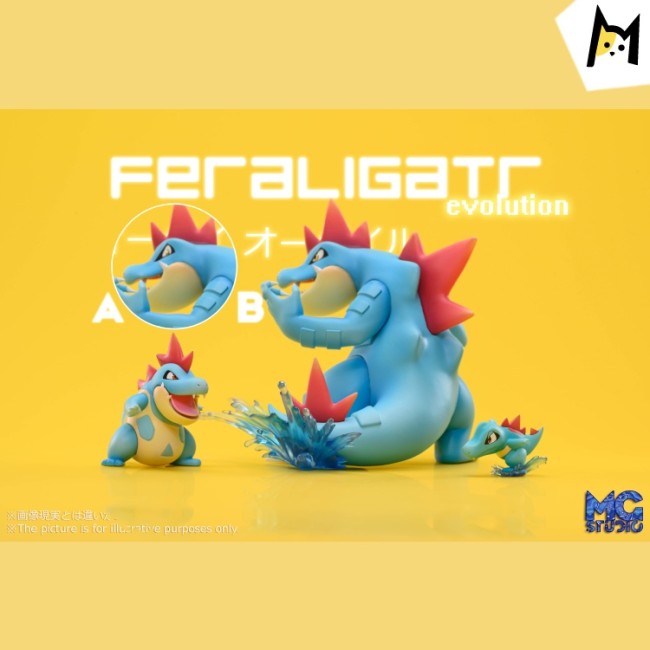 【Pre order】MG Studio Pokemon Totodile Evolutionary group 1/20 Resin Statue