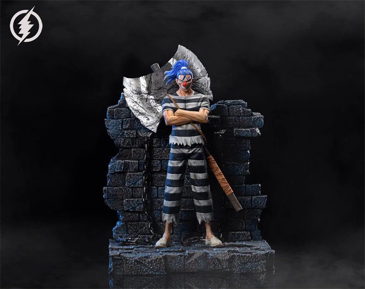 In Stock】Lightning Studio One Piece prison Buggy Resin Statue