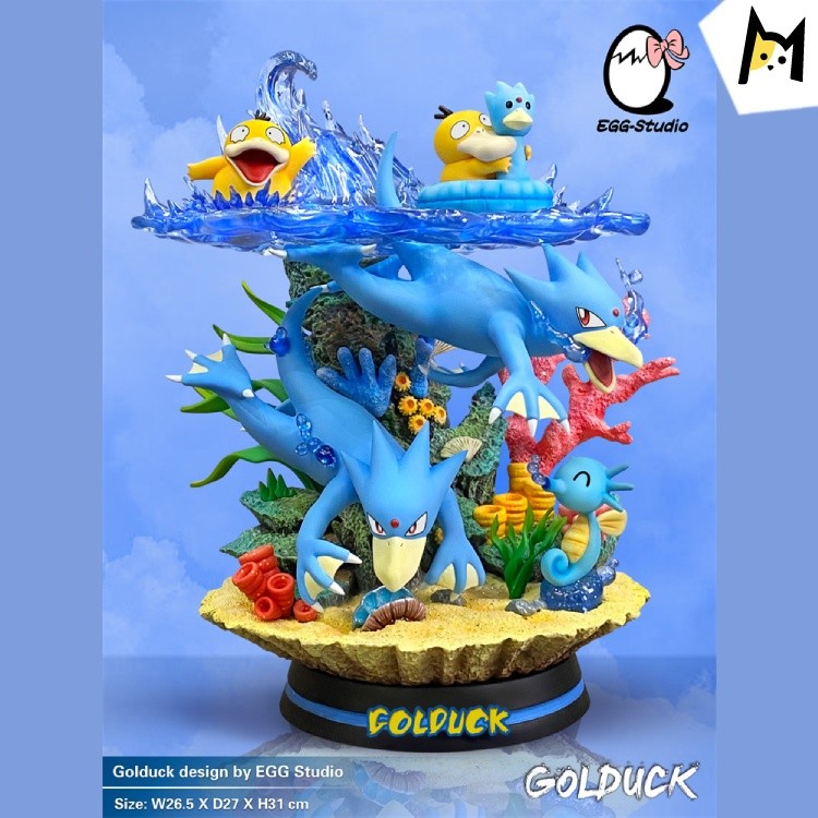 【In Stock】EGG-Studio Pokemon Psyduck Evolutionary group Resin statue
