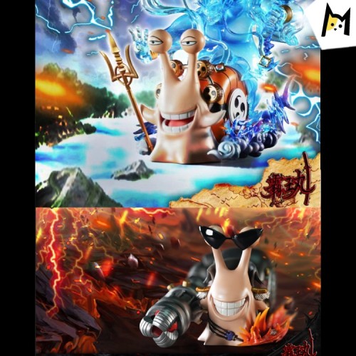 【In Stock】TOP Studio One Piece Enel&Zephyr Den Den Mushi Resin Statue