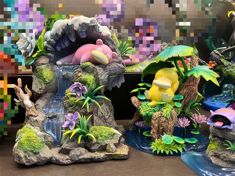【In Stock】DM-STUDIO Pokemon Sleep series Psyduck & Slowpoke Resin Statue (Spliceable)