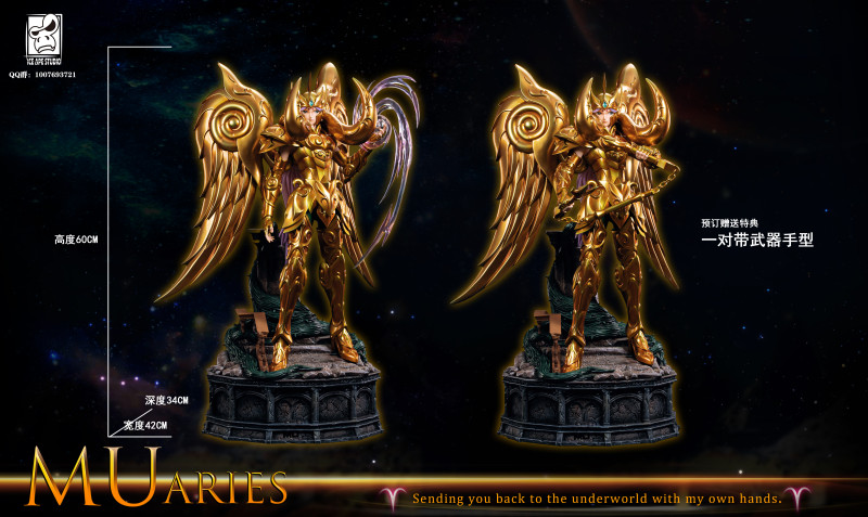 【Pre order】Ice Ape Studio Gold Saint Aries MU 1/4 Resin Statue