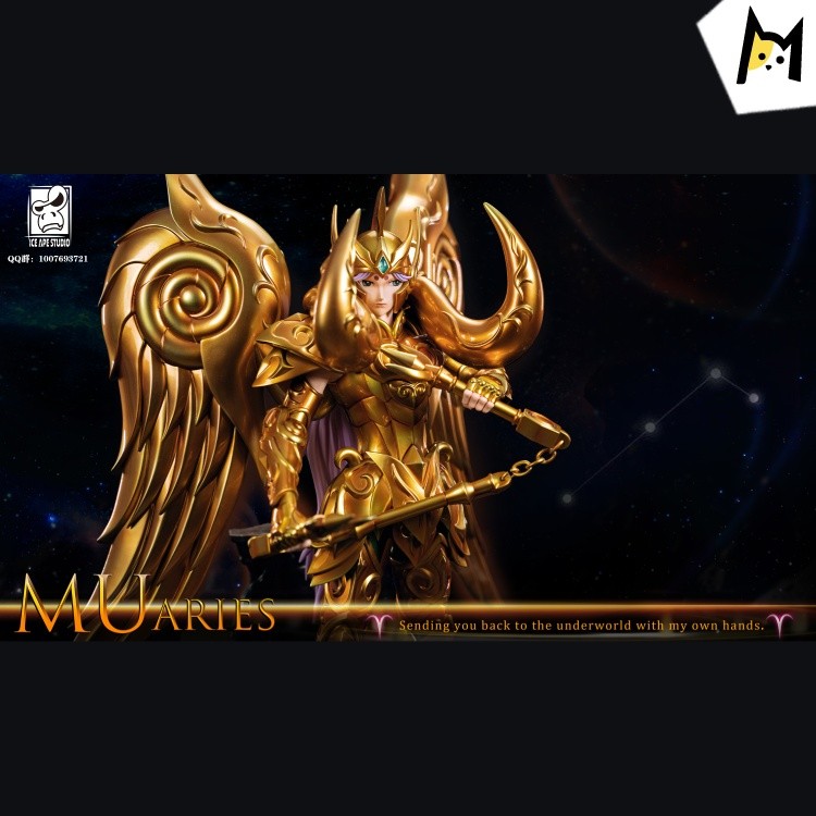 【Pre order】Ice Ape Studio Gold Saint Aries MU 1/4 Resin Statue