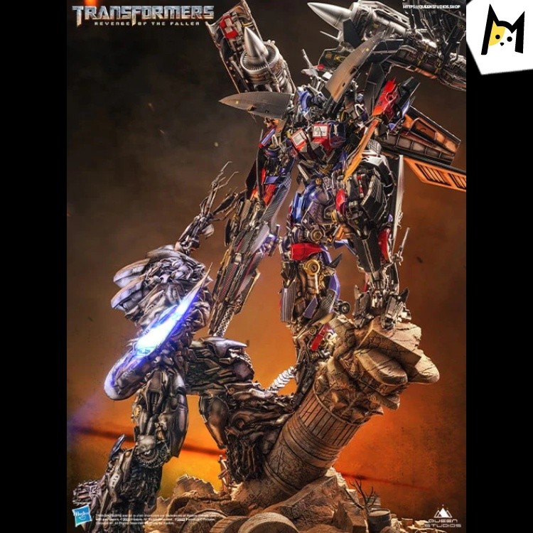 【Pre order】Queen Studio Transformers Jetpower Optimus Prime VS Megatron Resin Statue (Copyright)