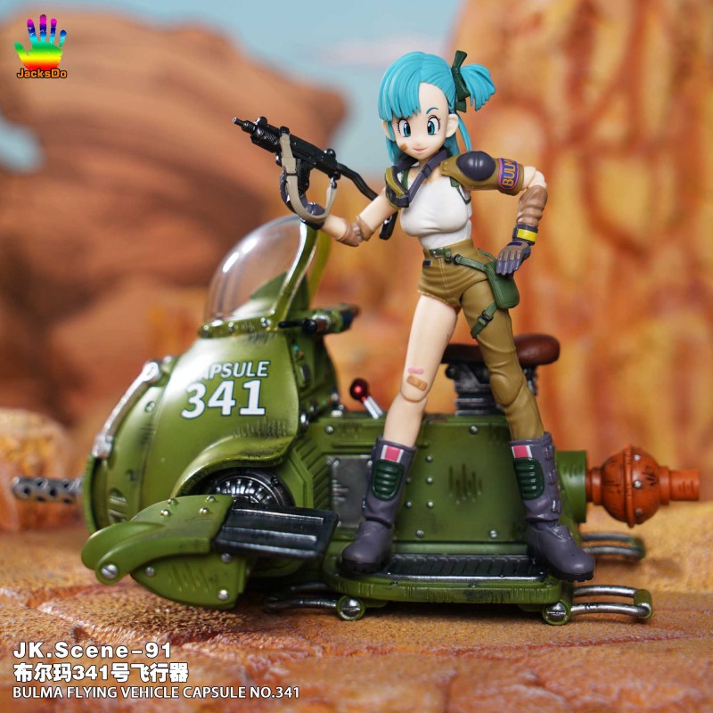 【In Stock】JacksDo Dragon Ball Bulma Flying Vehicle CAPSULE No.341 Resin Statue