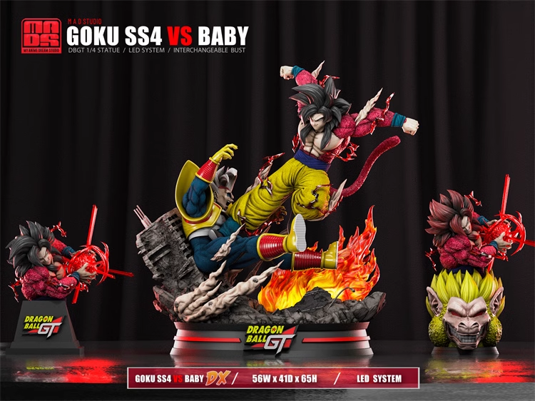【In Stock】MAD Studio Dragon Ball Goku SS4 Vs Baby 1/4 Resin Statue
