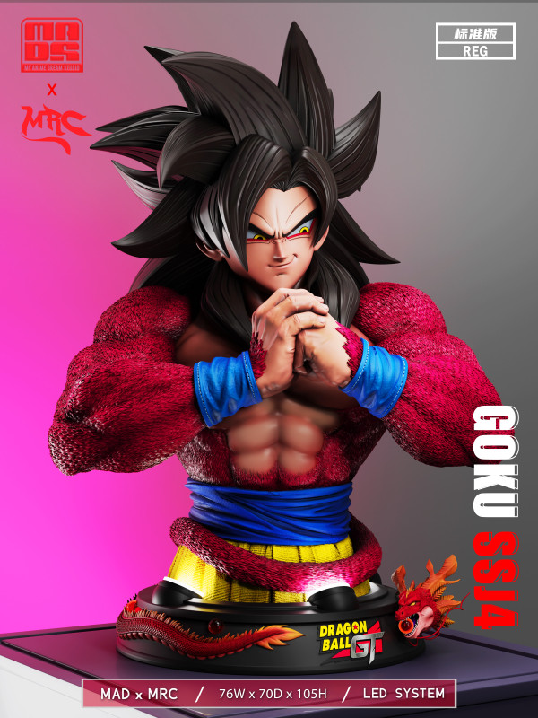 【In Stock】MAD x MRC Studio ssj4 Goku 1/1 Bust bust LED SYSTEM