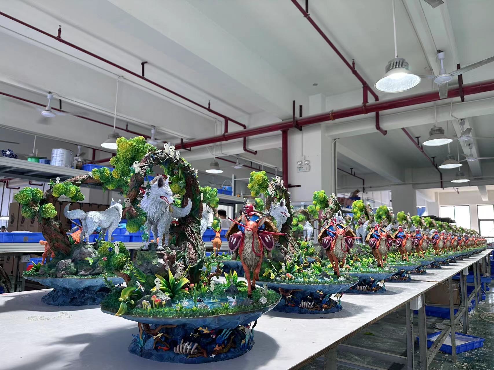 もののけ姫 OPMスタジオ 海外フィギュア もののけ姫 OPM スタジオ アシタカ X サン 樹脂製スタチュー