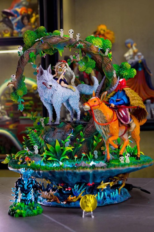 【In Stock】OPM Studio Miyazaki Hayao Animation Series 004 Mononoke Hime Resin Statue