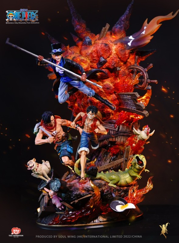 【In Stock】Soul Wing Studio One Piece Bond Luffy , Ace And Sabo (Copyright)