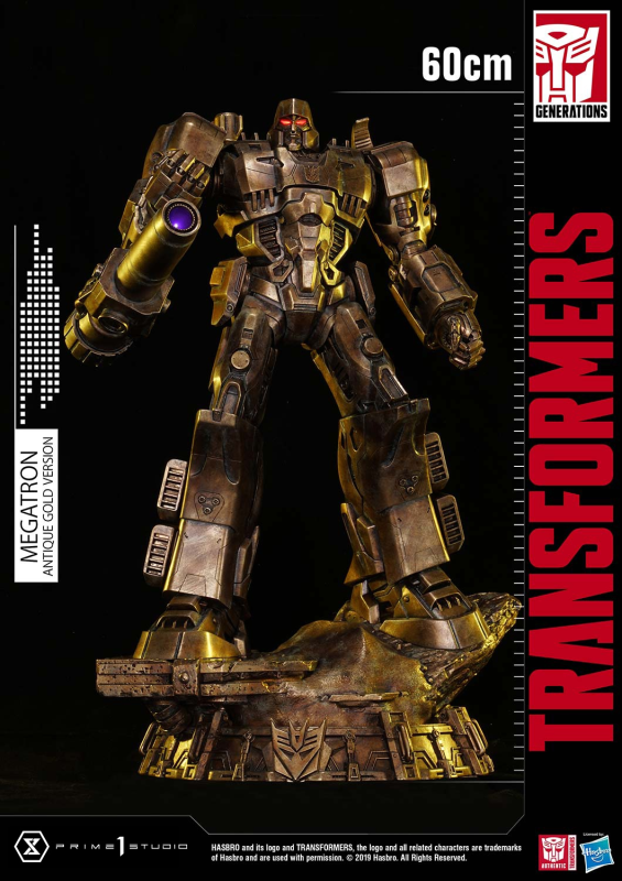 【In Stock】Prime 1 Studio - Transformers Generations I: Antique Gold Megatron (Copyright)
