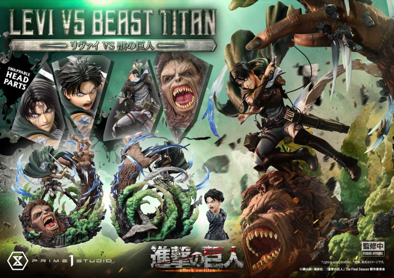 【Pre order】Prime 1 Studio 1/4 Attack On Titan Levi vs Beast titan (Copyright)