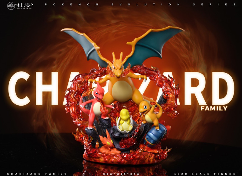 【Pre order】Wonderland Studio 1/20 Pokemon Evolution Series Charizard Family