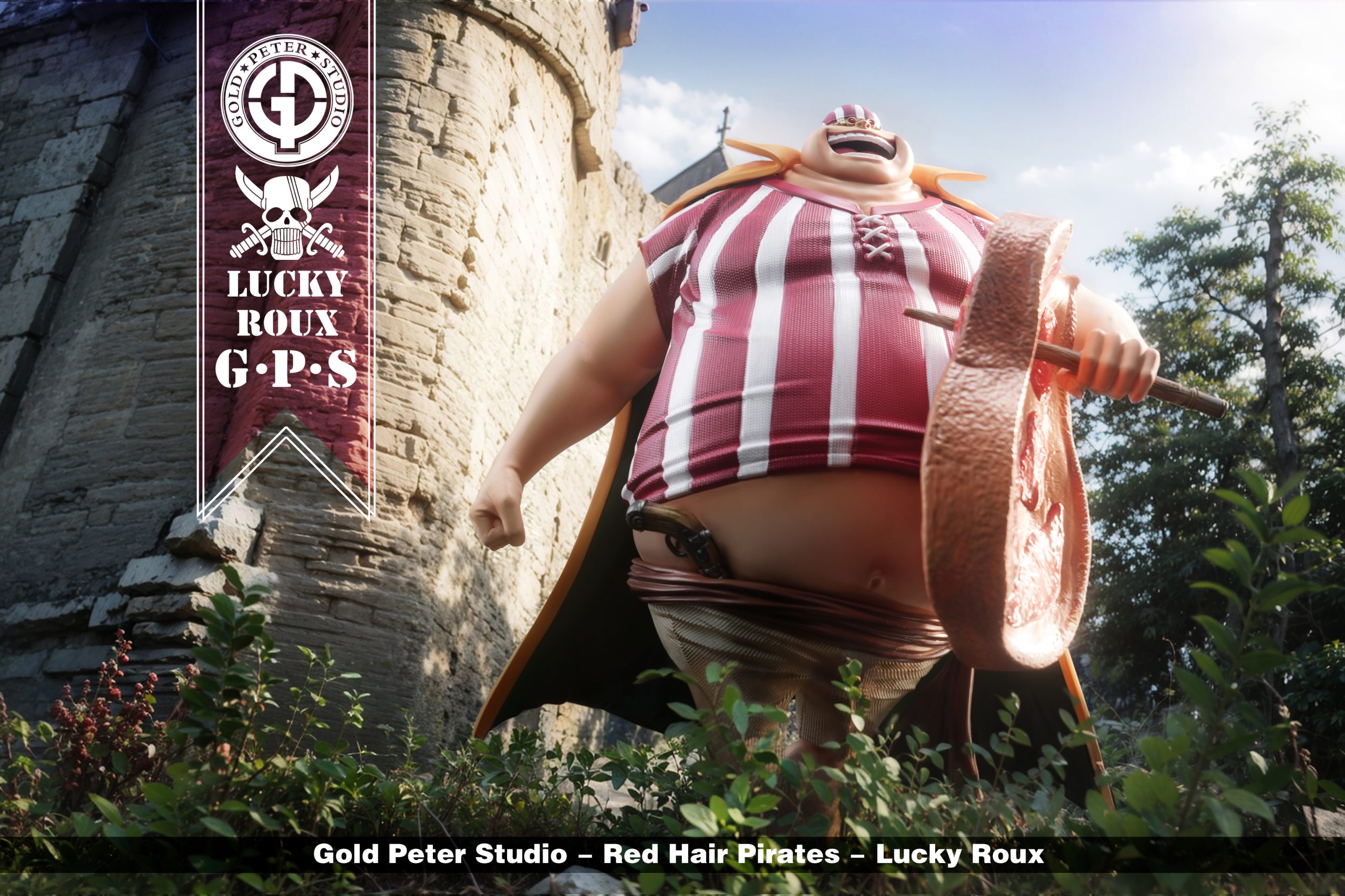 Pre order】Gold Peter Studio 1/8 One Piece Red Hair Pirates Lucky Roux