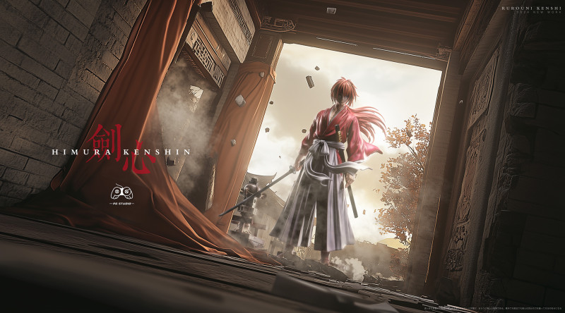 【In Stock】PG Studio 1/6 Rurouni Kenshin Meiji Kenkaku Romantan Himura Kenshin