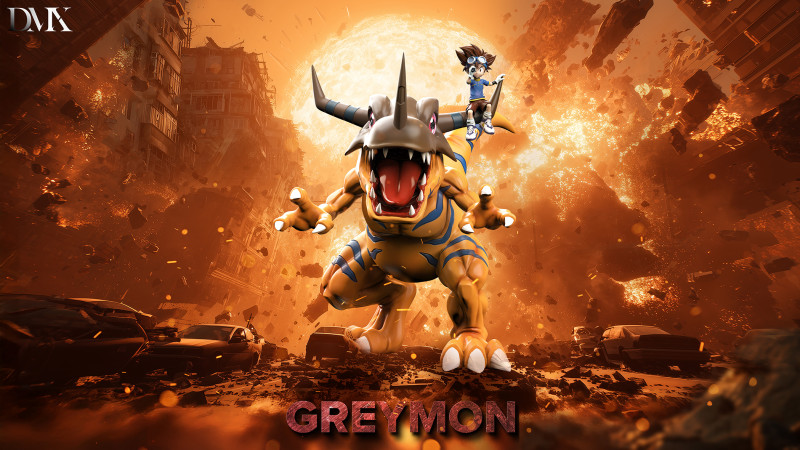 【Pre order】DMX Studio - Digimon Yagami Taichi & Greymon