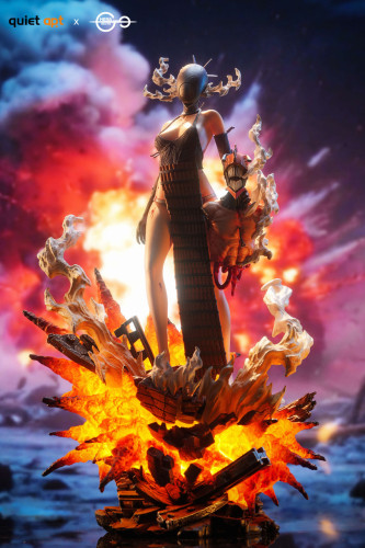 【In Stock】QuietArt x HeRa Studio - Chainsaw Man Bomb & Reze & Kiss Bust with LED