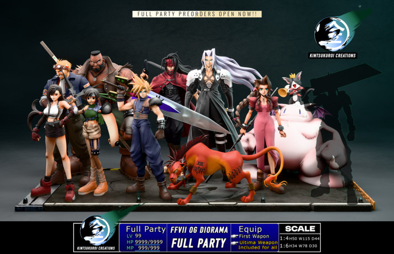 【Pre order】Kintsukuroi Creations FFVII 06 DIORAMA Full Party