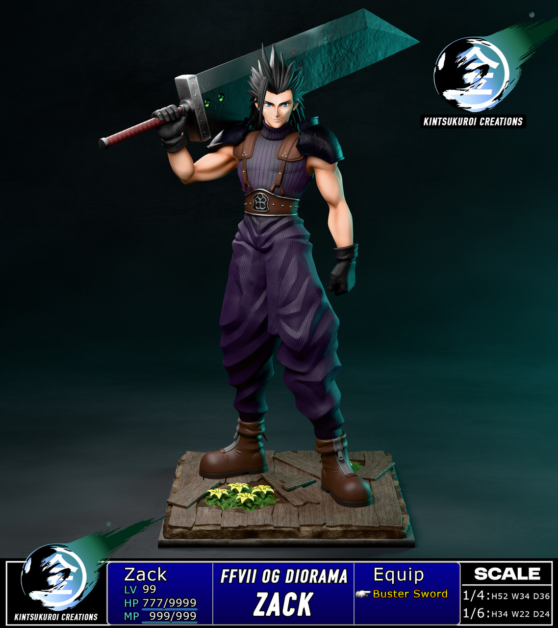 【新品未開封】A KING WITHOUT EQUAL フィギュア Pre order】Kintsukuroi Creations Studio 1/6&1/4 Final Fantasy VII