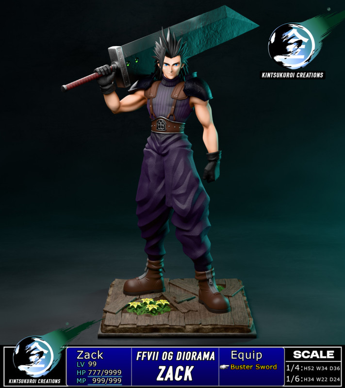 【Pre order】Kintsukuroi Creations Studio 1/6&1/4 Final Fantasy VII Zack Fair Figure
