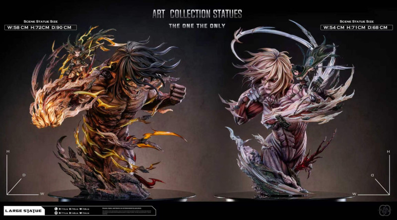【Pre order】Hertz Studio Resin Statue Set Eren Yeager Attack Titan & Annie Leonhart Female Titan（Attack On Titan）