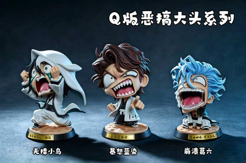 【Pre order】HXHENG Studio Q Version Resin Statue Set Ulquiorra Cifer & Aizen Sousuke & Grimmjow Jaegerjaques BLEACH