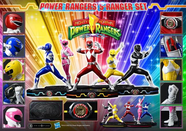 【Pre order】Prime 1 Studio Mighty Morphin Power Rangers 5-Ranger Set PMPWR-01