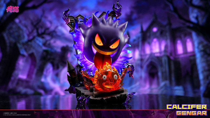 【Pre order】Long Miao Studio1/6 Pokemon Gengar & Calcifer Collaboration Resin Statue with LED