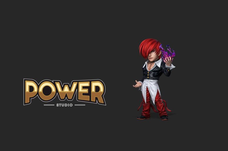 【Pre order】Power Studio The King of Fighters Iori Yagami & Orochi Iori Yagami & Kyo Kusanagi  Q Version Statue