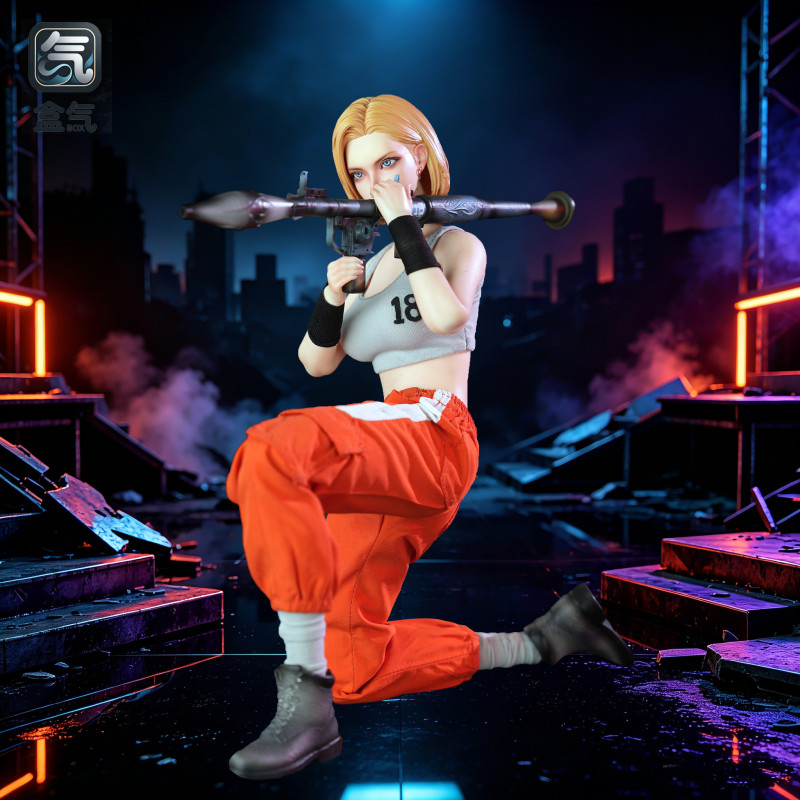 【Pre order】BoxQi Studio 1/6 Android 18 Platinum Silicone Articulated Action Figure HQ03 Dragon Ball