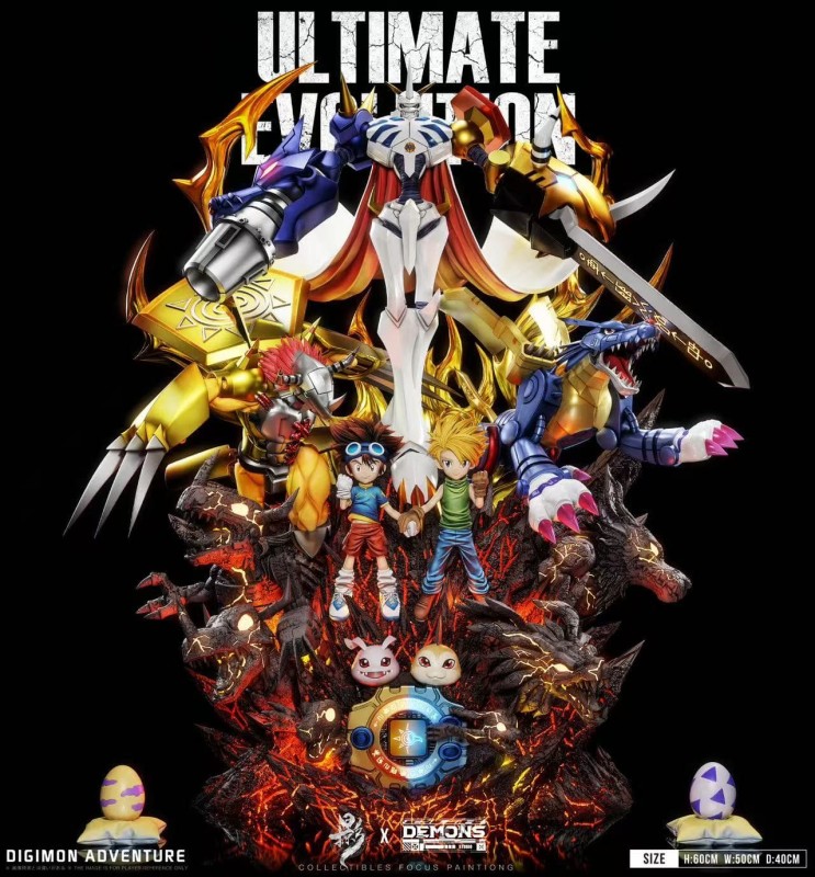 【Pre order】Lueying X Demons Studio Digimon Adventure Omegamon Ultimate Evolution Diorama With LED