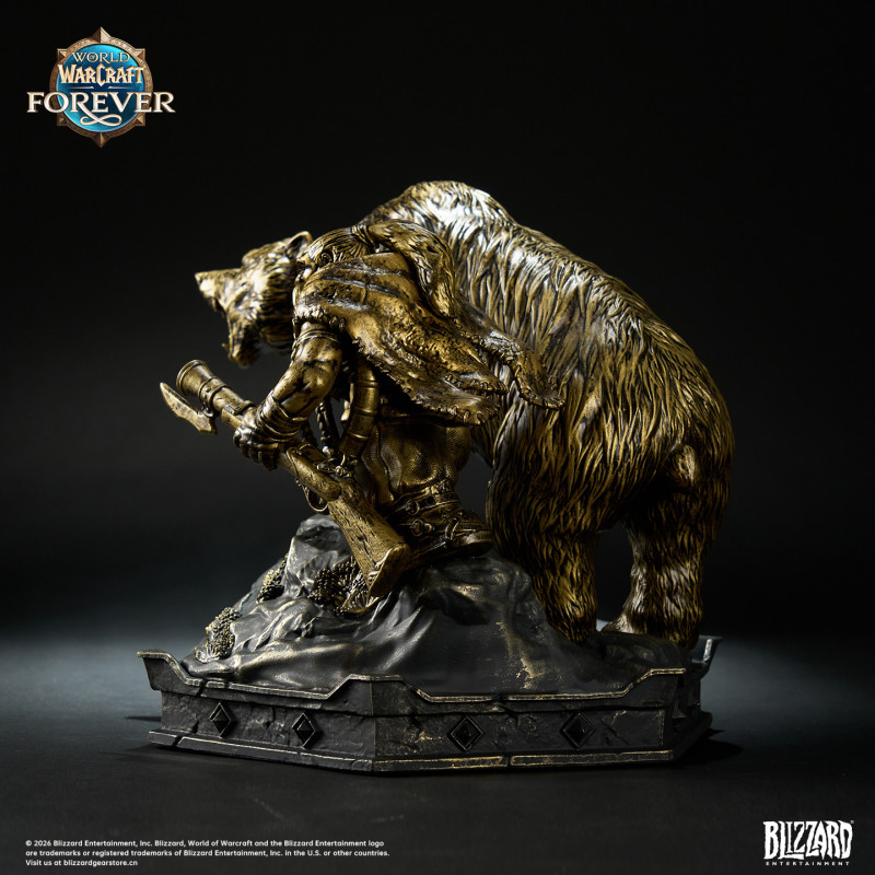 【Pre order】Blizzard World of Warcraft Forever Dwarven Hunter & Bear Statue