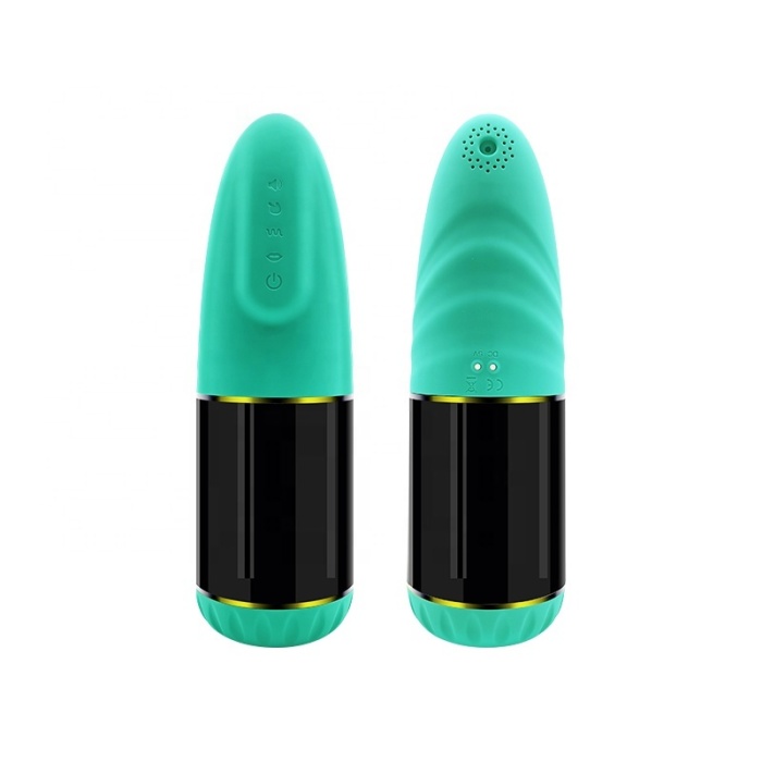 Bullet-shaped Silicone Exterior Sucking Vibration Masturbator