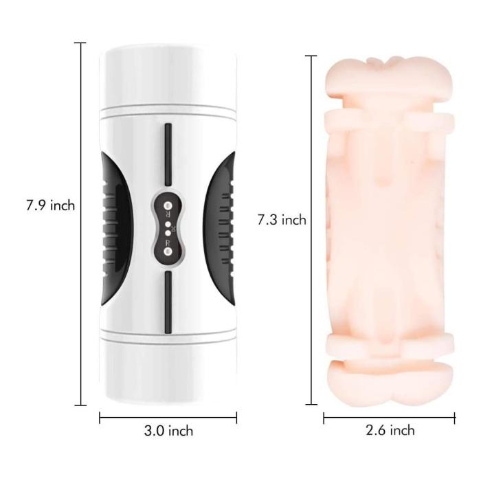 2 In 1 Two Motor 12 Vibration Pussy Anus Male Masturbator