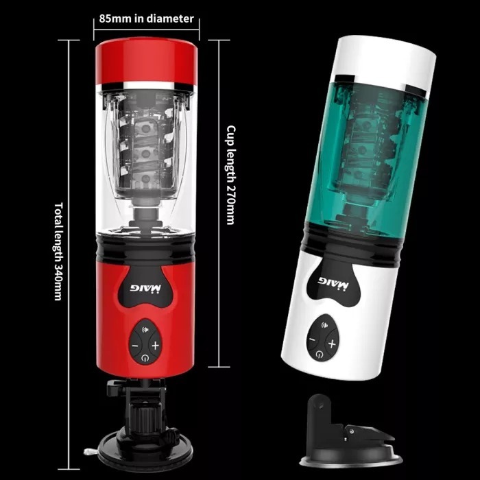 Automatic Telescopic Rotating Masturbation Cup with Interactive Voice