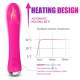 Pink Silicone Vibrator with Automatic Heating