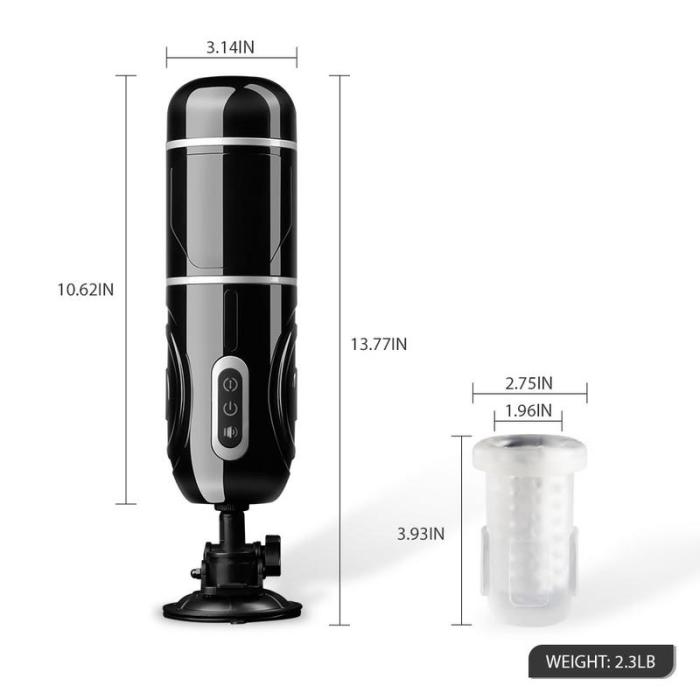 7-Pattern Telescoping & 7 Speed Spinning Male Masturbator