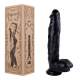 12 Inch Long Black Sucktion Cup Realistic Dildo