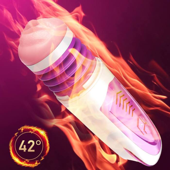 Thrusting Vibrating Warming Male Masturbator With Female Audio