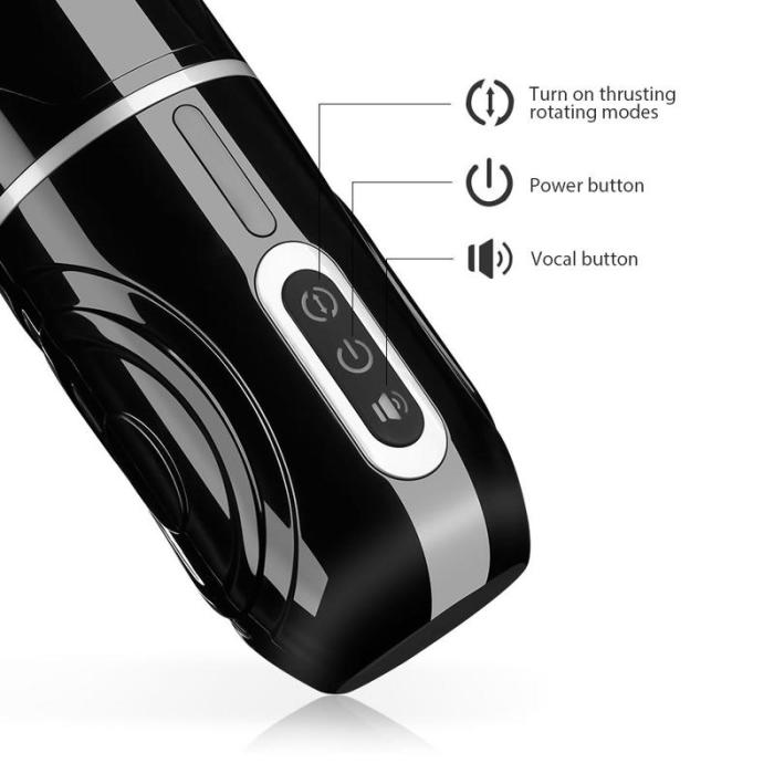 7-Pattern Telescoping & 7 Speed Spinning Male Masturbator